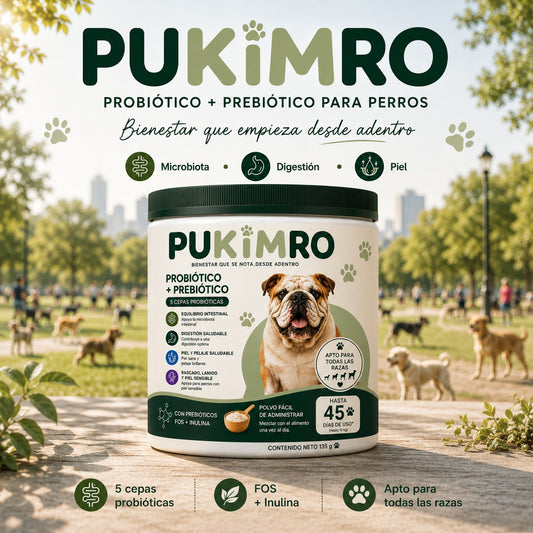 PUKIMRO™ | Probiótico + Prebiótico para una Digestión Sana, Piel Saludable y Mayor Bienestar