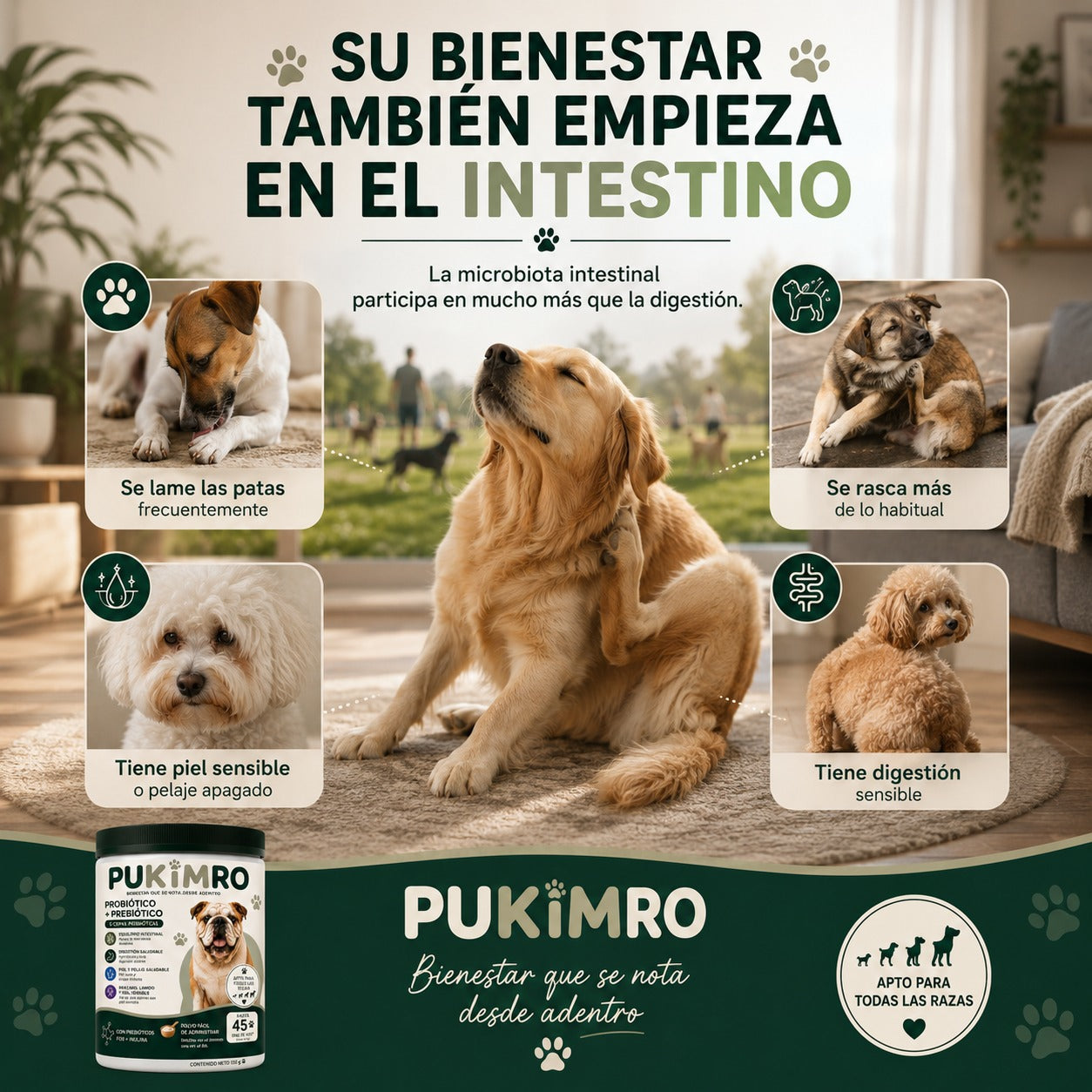PUKIMRO™ | Probiótico + Prebiótico para una Digestión Sana, Piel Saludable y Mayor Bienestar